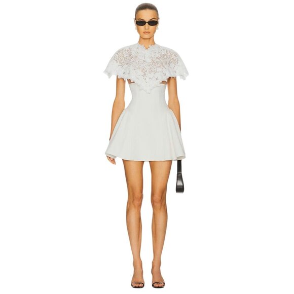 Helsa The Mademoiselle Mini Dress in Ivory Small New Womens Lace Bridal Party - Picture 14 of 14